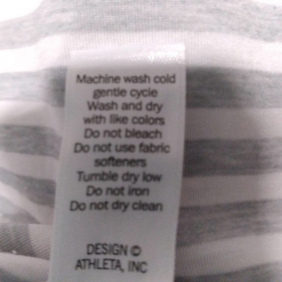 Athleta Essence Muscle Tank Top Racerback Striped Size M - Picture 3 of 8